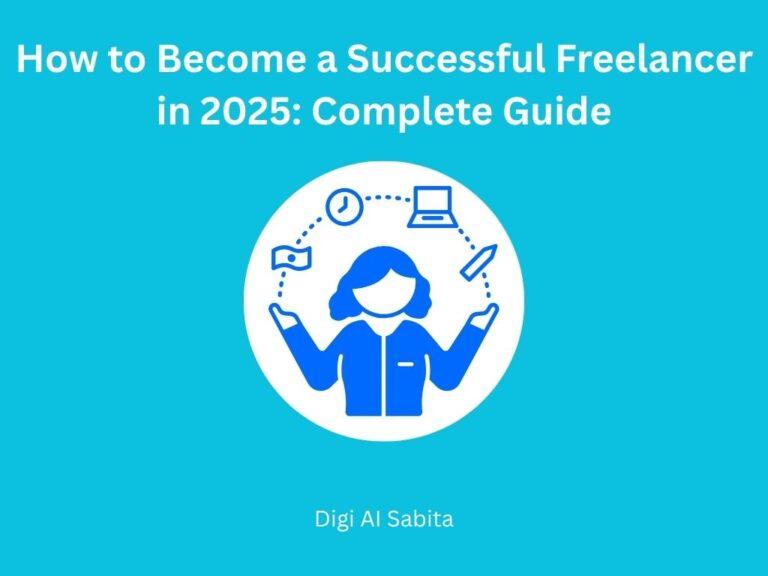 Freelancer balancing work, money, and tools, representing a successful freelance career.