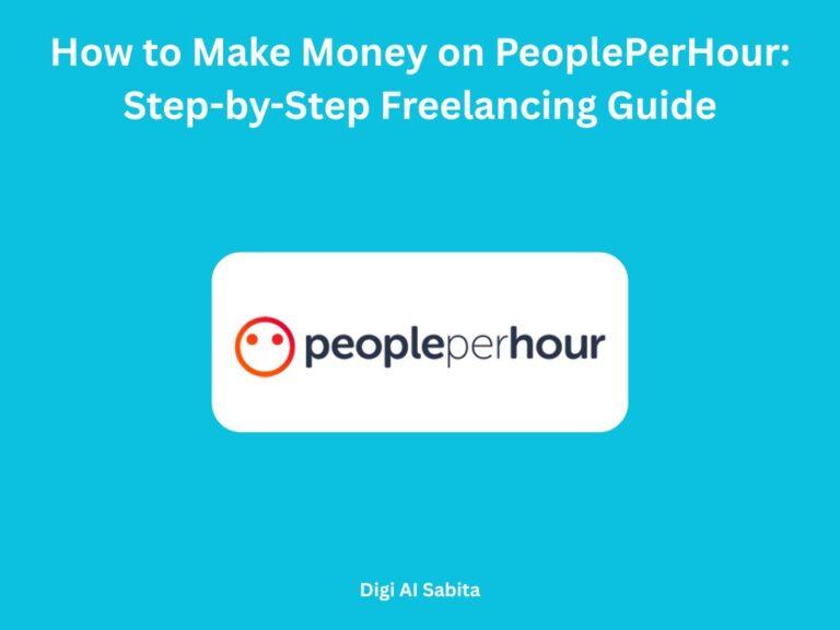 PeoplePerHour logo in a white rectangle on a blue background, representing a guide to making money on the platform.