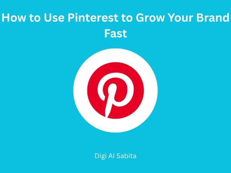 Pinterest logo, a red 'P' inside a white circle, on a blue background, representing a guide to brand growth.