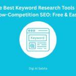 Keyword research tools: Browser window with 'Keyword' and magnifying glass, symbolizing tools for finding keywords.