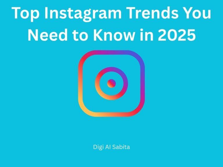 Instagram logo on a blue background, representing top Instagram trends for 2025.