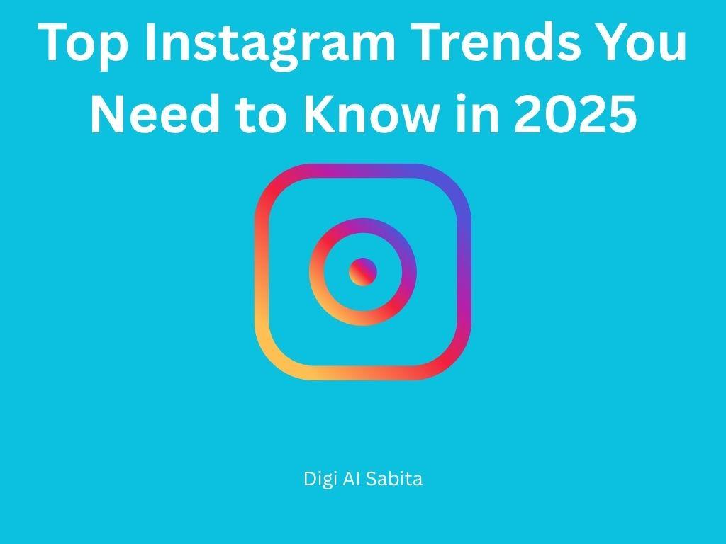 Instagram logo on a blue background, representing top Instagram trends for 2025.