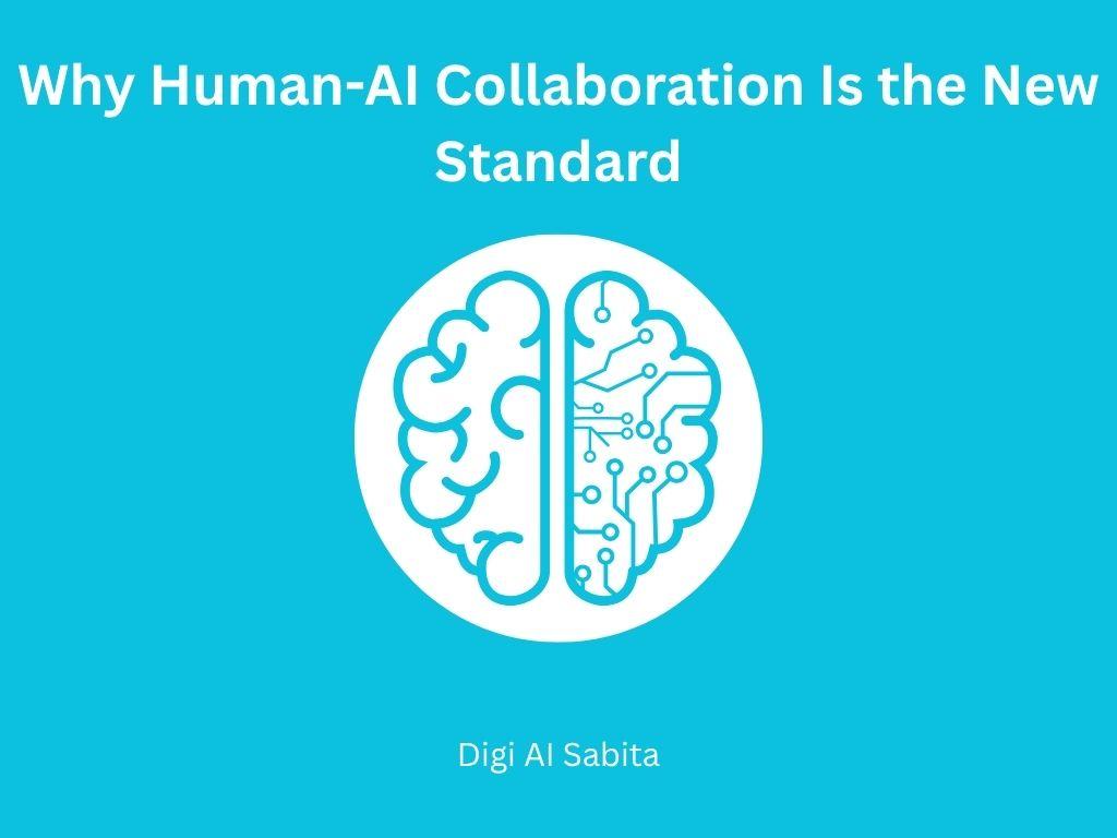 Human-AI Collaboration: Icon of a brain, half human, half circuit board, symbolizing the integration of human intelligence and artificial intelligence.